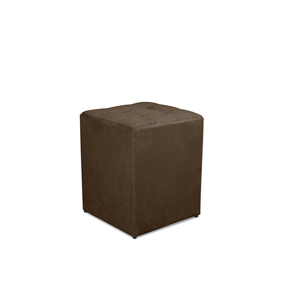 Kit 01 Namoradeira Opala 02 Puff Quadrado 02 Almofadas Marrom - 3