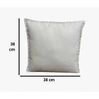 Kit 4 Almofadas Decorativas Cheias Com Ziper Suede Bege - 2