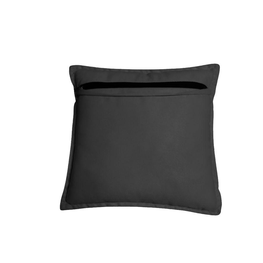 Kit 4 Almofadas Decorativas Cheias Com Ziper Suede Cinza Escuro - 2