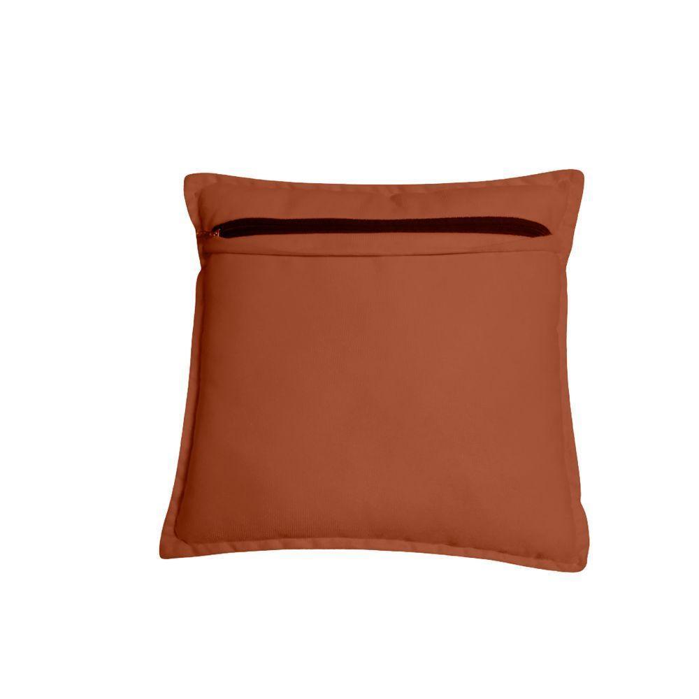 Kit 4 Almofadas Decorativas Cheias Com Ziper Suede Terracota - 3