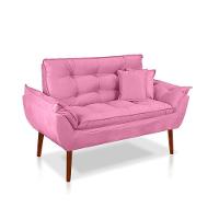 Kit 01 Namoradeira Opala 02 Puff Quadrado 02 Almofadas Rosê - 2