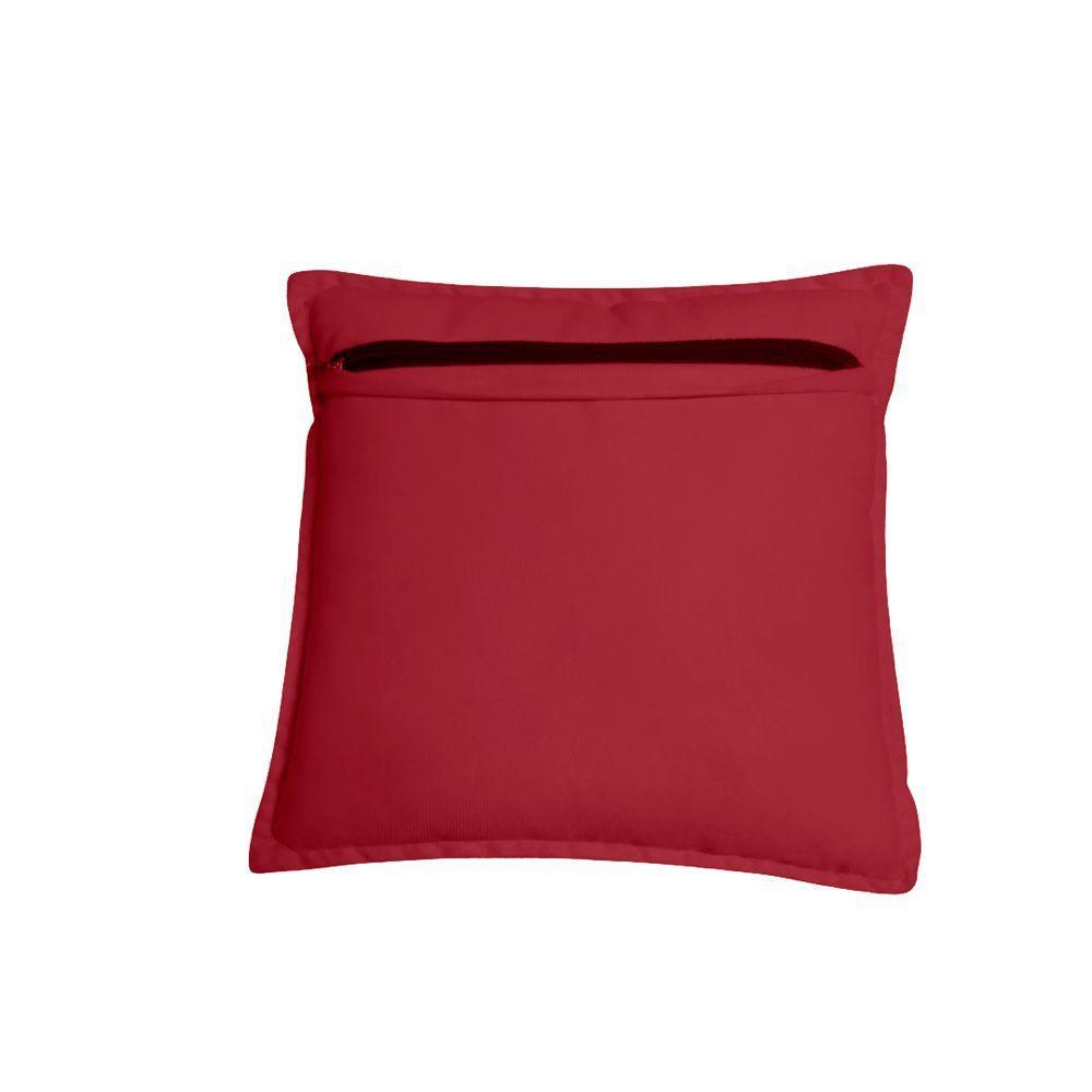 Kit 4 Almofadas Decorativas Cheias Com Ziper Suede Vermelho - 2