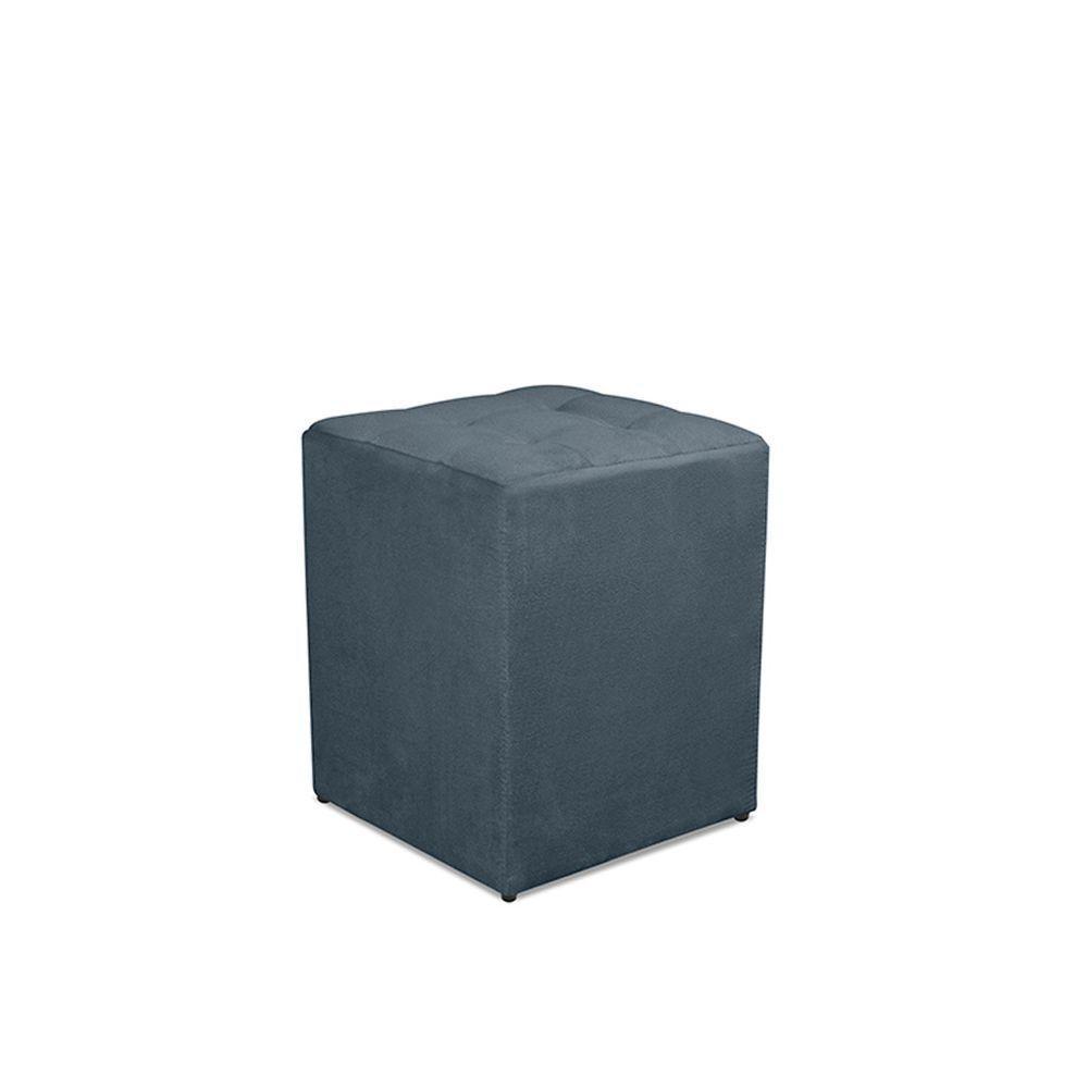 Kit 01 Namoradeira Opala 02 Puff Quadrado 02 Almofadas Azul Turquesa - 3