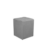 Kit 01 Namoradeira Opala 02 Puff Quadrado 02 Almofadas Cinza Claro - 2