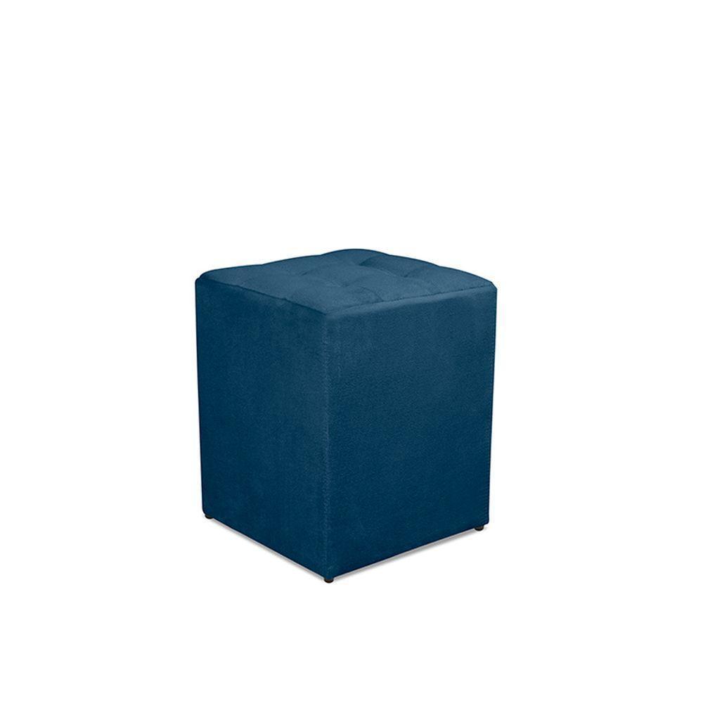 Kit 01 Namoradeira Opala 02 Puff Quadrado 02 Almofadas Azul Marinho - 3