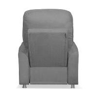 Poltrona Do Papai Reclinável Confortável Suede Cinza Escuro