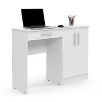 Mesa Computador Com Portas E Gavetas Space Branco - Patrimar