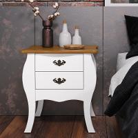 Bombe Com 02 Gavetas Premier Branco Acetinado/cumarú - Patrimar - 1