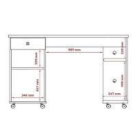 Mesa De Computador Com Prateleiras Million Branco - Patrimar - 2