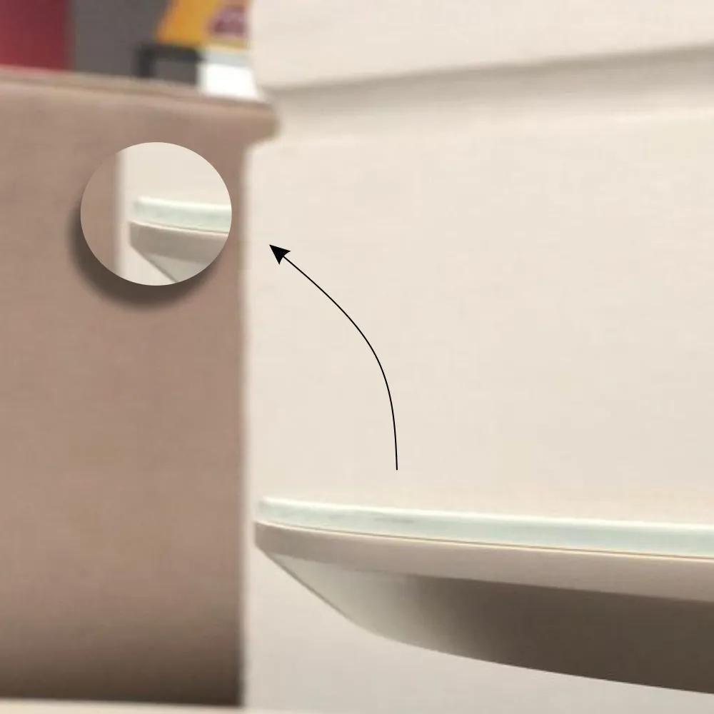 Mesa De Jantar Rubi Off White Com Base De Metal Champanhe - 3