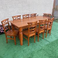 Mesa De Jantar Madeira Maciça 200 X 90 Com 08 Cadeiras Abc Sudeste Rústico - 7