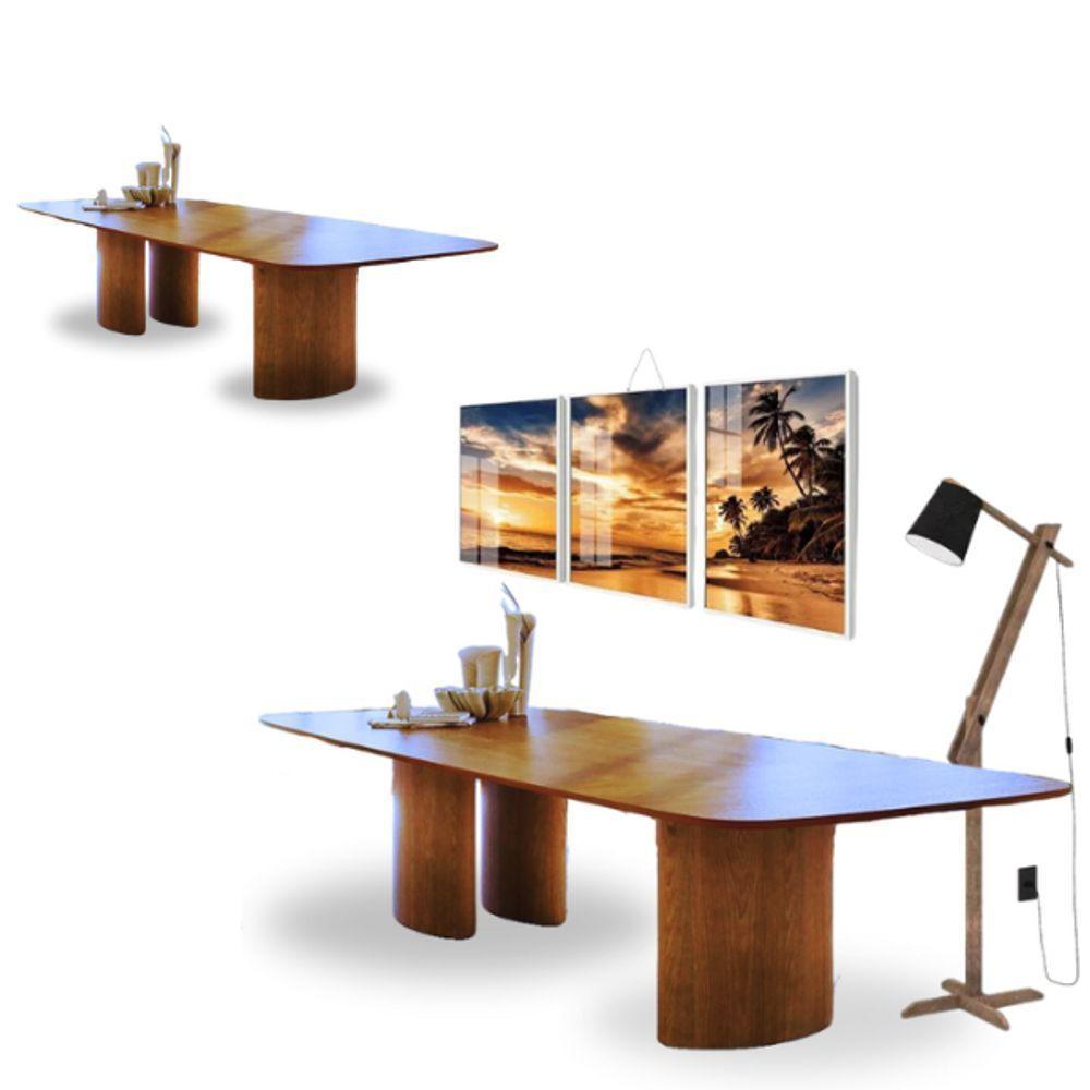 Ipanema: Mesa De Jantar Retangular Em Freijó 260x140cm - 4