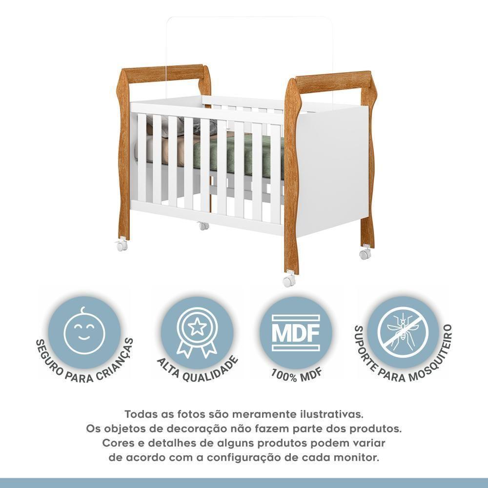 Berço Mini Cama Soninho 3 Em 1 Tigus Baby Amadeirado - 4