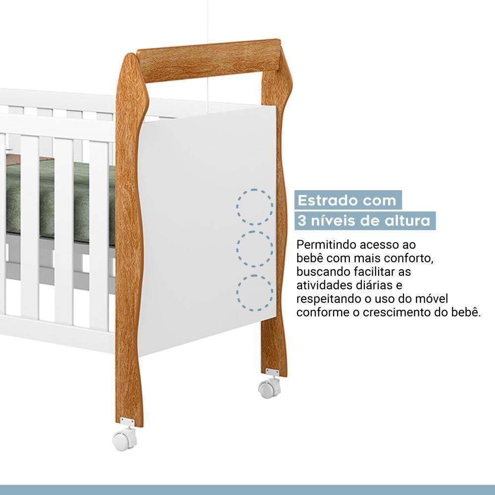Berço Mini Cama Soninho 3 Em 1 Tigus Baby Amadeirado - 8