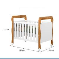Berço Mini Cama Soninho 3 Em 1 Tigus Baby Amadeirado - 10