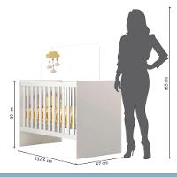 Berço Com Suporte Mosquiteiro E Colchão Life Tigus Baby Branco - 2