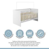 Berço Com Suporte Mosquiteiro E Colchão Life Tigus Baby Branco