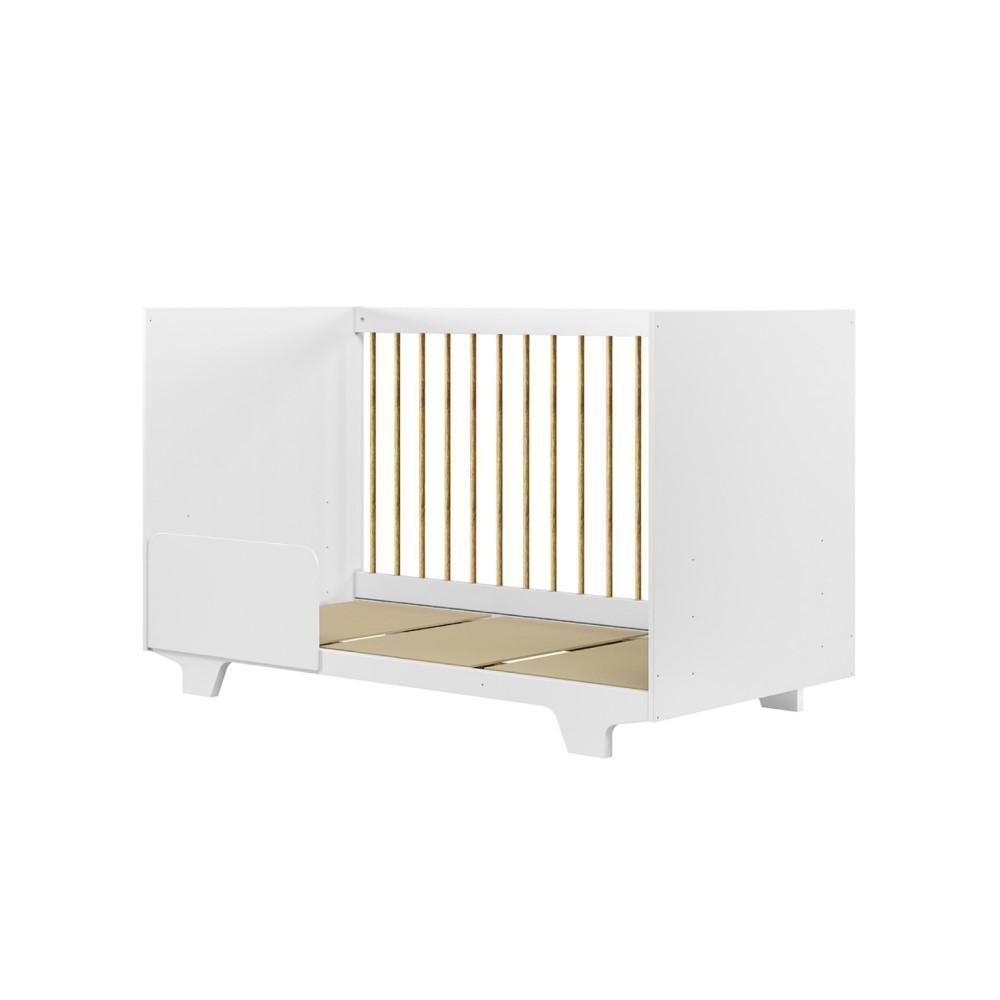 Berço Mini Cama Flocos Com Colchão Tigus Baby Branco - 10