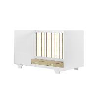 Berço Mini Cama Flocos Com Colchão Tigus Baby Branco - 10