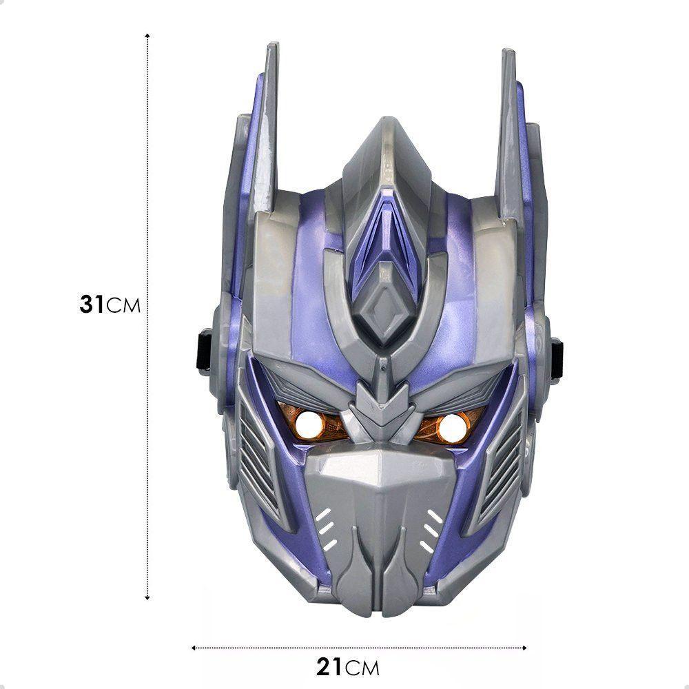 Máscara De Robô Infantil Azul Com Luzes E Sons - 2