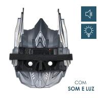 Máscara De Robô Infantil Azul Com Luzes E Sons - 4