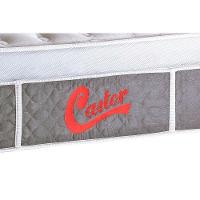 Cama Box King: Colchão Molas Pocket Ensacadas Castor Light Stress Plush + Base Gray(193X203) - 2