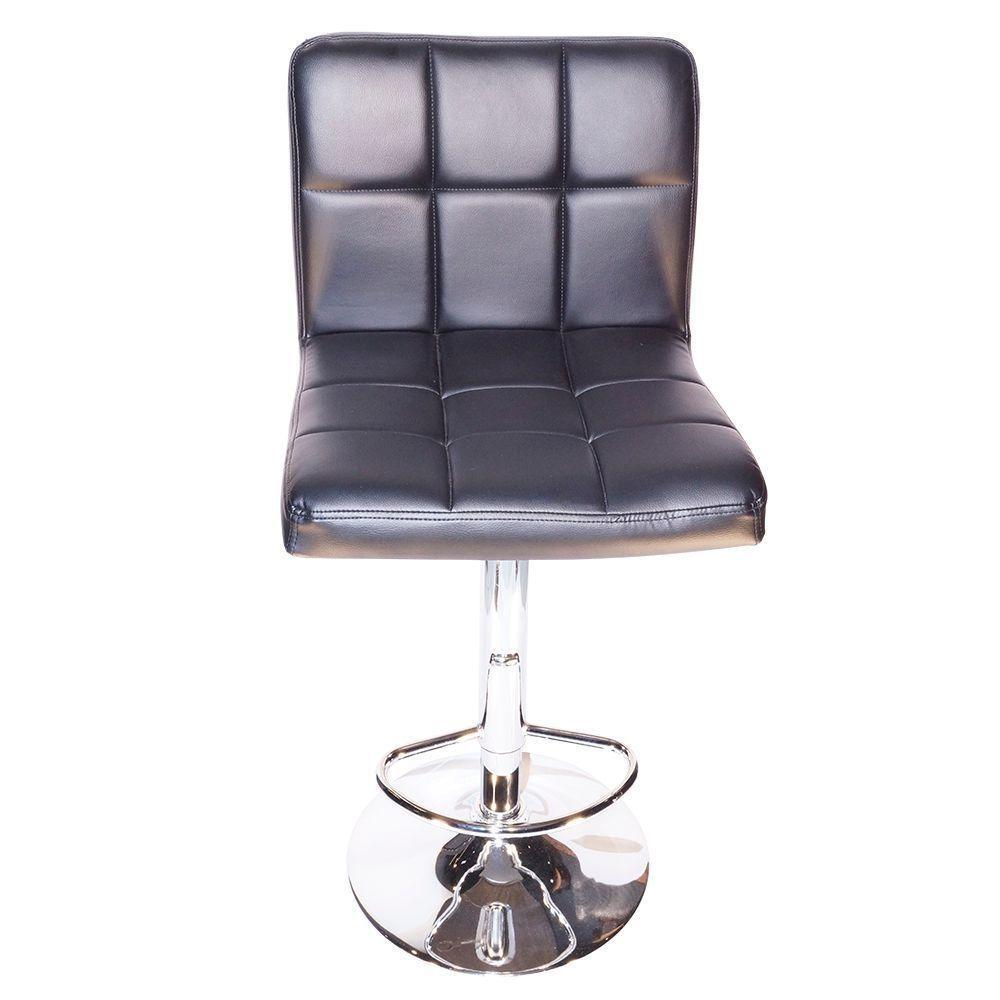 Kit Com 2 Banqueta Gomos Confort , Giratoria, Com Regulagem De Altura Preta - 6