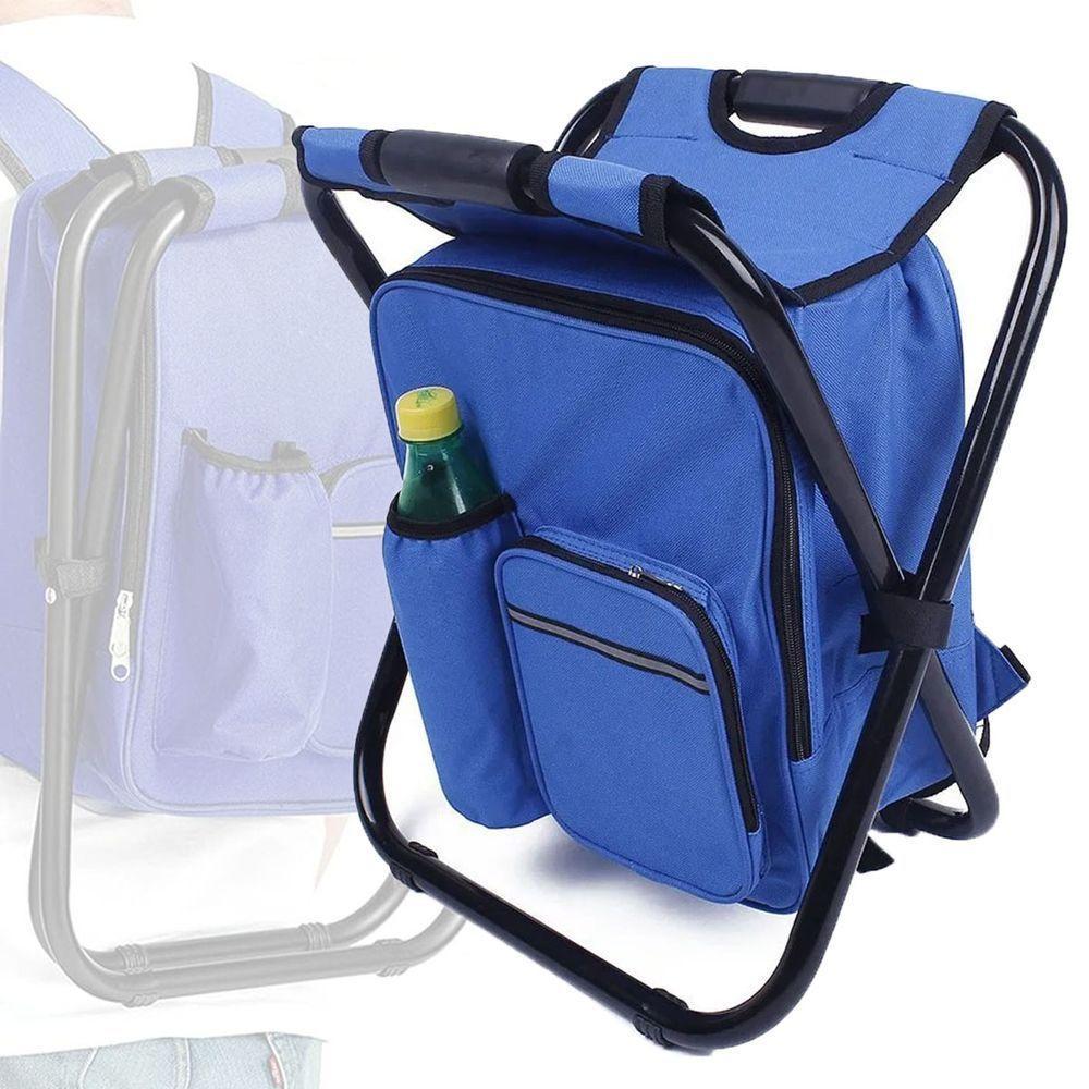 Cadeira Mochila Banqueta Bolsa Termica 2 Em 1 Multiuso Banco Portatil - 3