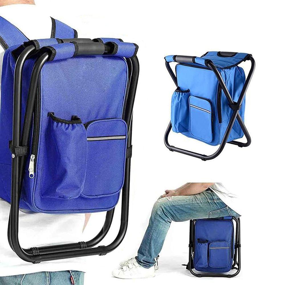 Cadeira Mochila Banqueta Bolsa Termica 2 Em 1 Multiuso Banco Portatil - 4