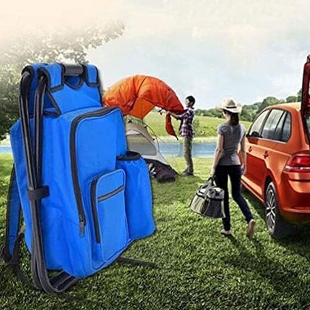 Cadeira Mochila Banqueta Bolsa Termica 2 Em 1 Multiuso Banco Portatil - 5