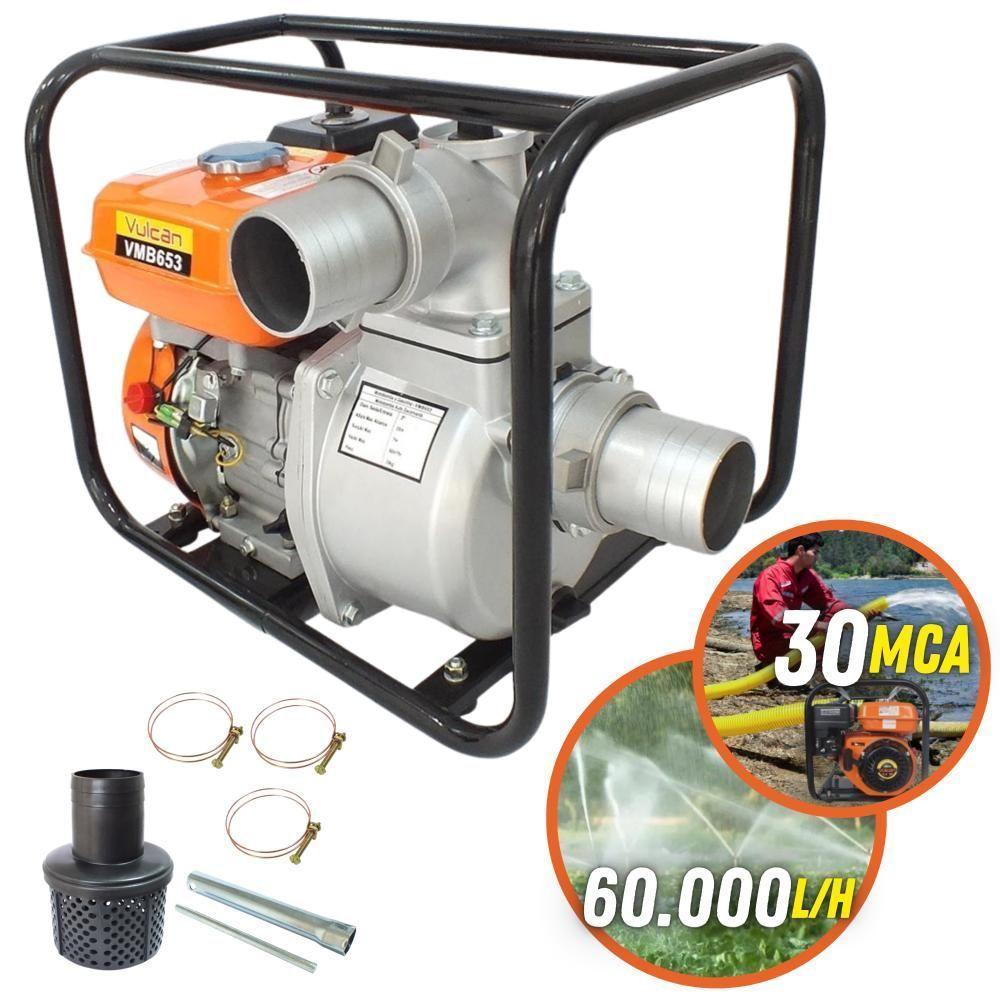Motobomba Vmb653 Vulcan á Gasolina 4 Tempos 196cc 6,5hp - 2