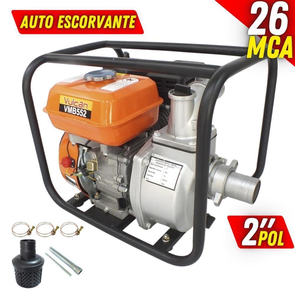 Bomba á Gasolina Vulcan 4t 5,5hp 2" 26mca Alta Vazão Vmb552 - 2