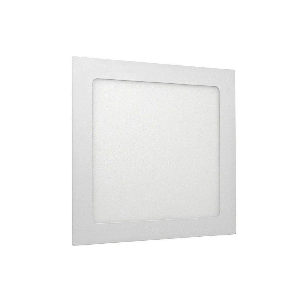 Painel Led De Embutir Plafon Quadrado Luminária 18w 21x21cm Bivolt 3000k 1200lm Alta Qualidade - 1