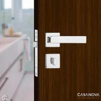 Fechadura De Porta Pado 701 Roseta Quadrada Banheiro - Wc - Cromado - 2