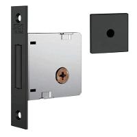 Fechadura Auxiliar Trava Stam 1004 Inox Roseta Quadrada Preto - 5