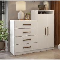 Gaveteiro 2 Portas 4 Gavetas Ysabel Branco - 1