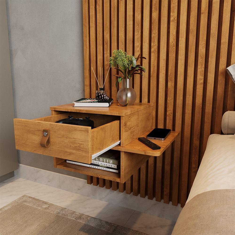 Mesa De Cabeceira Basco Com 1 Gaveta Nature Nature - 5