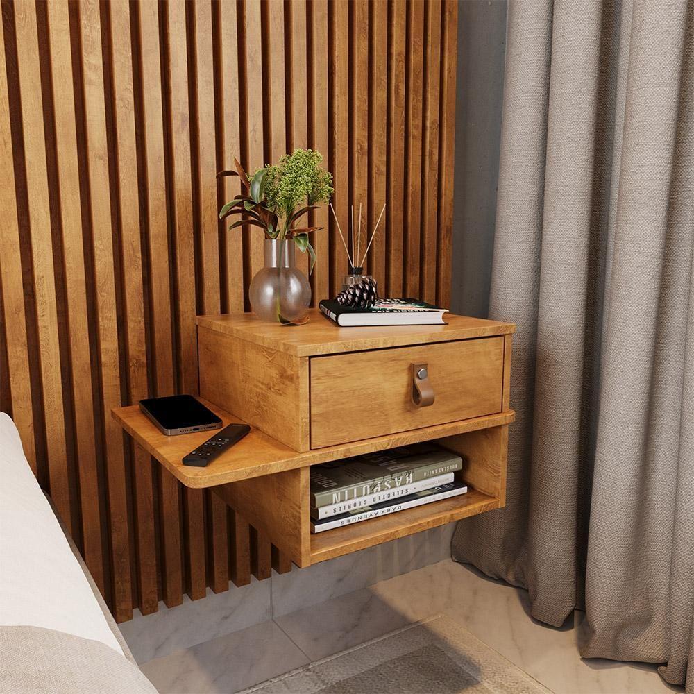 Mesa De Cabeceira Basco Com 1 Gaveta Nature Nature - 6