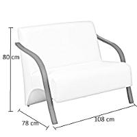 Conjunto Vênus Pé Madeira 1 Namoradeira 2 Poltronas Tecido Sintético (courino) Preto - 2