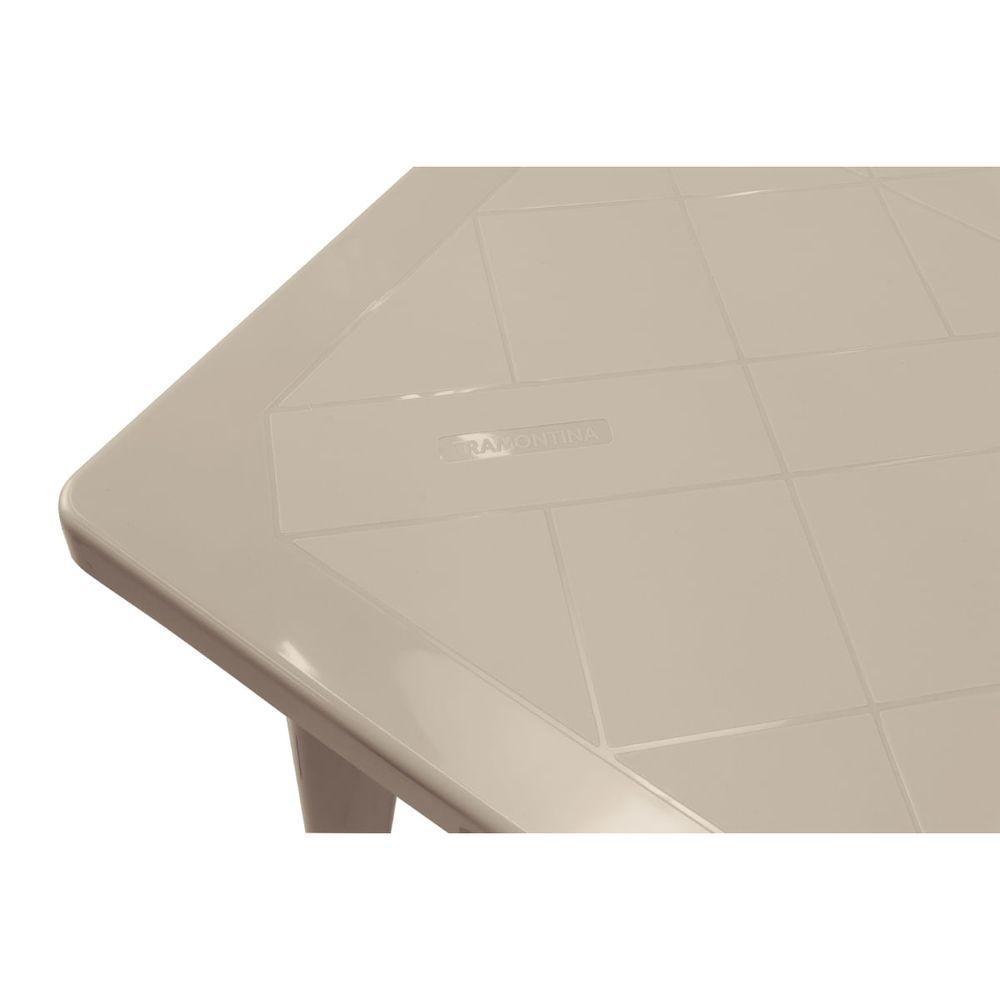 Mesa Tramontina Sancho Areia 80x80cm Em Polipropileno - 3