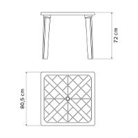 Mesa Tramontina Sancho Areia 80x80cm Em Polipropileno - 2