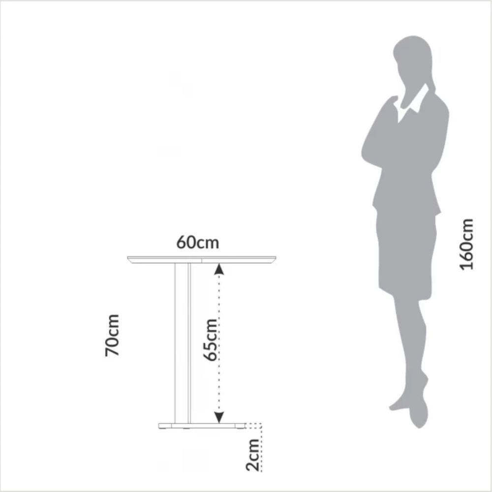 Mesa Lateral Em Mdf 60 Cm Preto Fosco Tb604pf Dalla Costa - 5