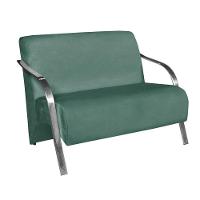 Poltrona Namoradeira 2 Lugares Vênus Braço Alumínio D Salla - 1