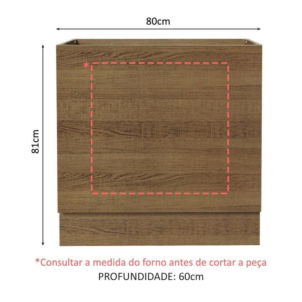 Balcão Para Forno 80 X 60 Cm Sem Tampo Rustic - 7