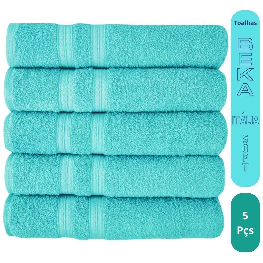Kit 5 Toalhas Super Grossa E Felpuda Macia 80x150cm Beka - Verde Claro Verde Claro - 2