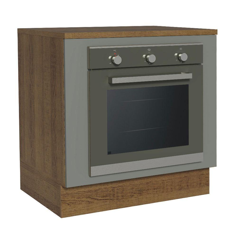 Balcão Para Forno 80 X 60 Cm Com Tampo Rustic/cinza - 1