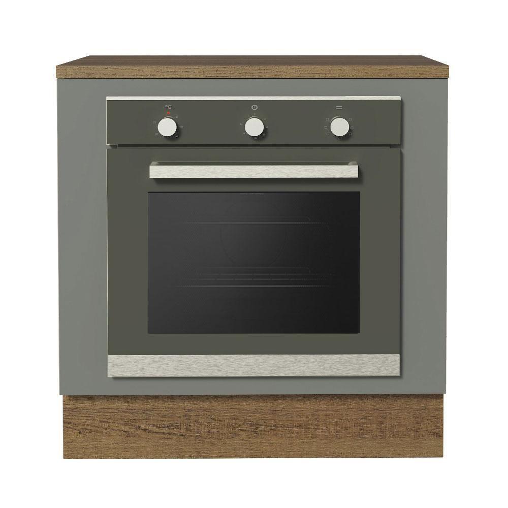 Balcão Para Forno 80 X 60 Cm Com Tampo Rustic/cinza - 3