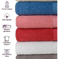 Kit 5 Toalhas Super Grossa E Felpuda Macia 80x150cm Beka - Azul Claro Azul Claro