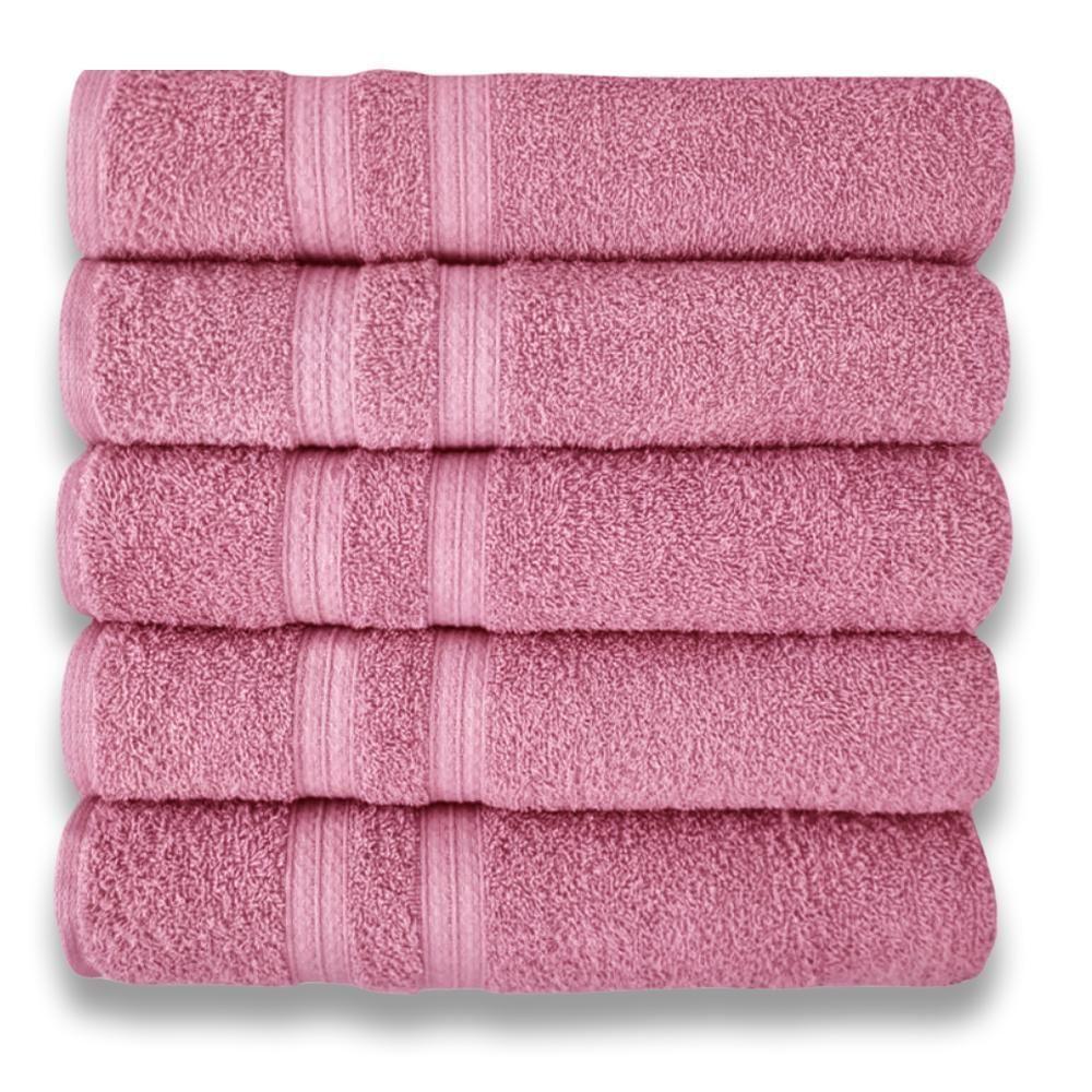 Kit 5 Toalhas Super Grossa E Felpuda Macia 80x150cm Rosê Beka - 1
