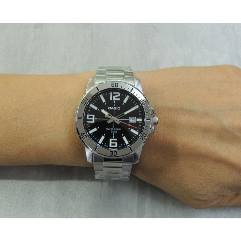 Relógio Casio Masculino Ref: Mtp-vd01d-1bvudf Casual Prateado - 2